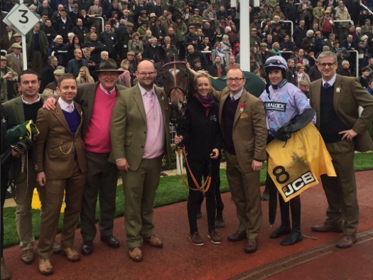 Lambeau Field's connections after he finished third in the Grade 2 Juvenile Hurdle at Cheltenham