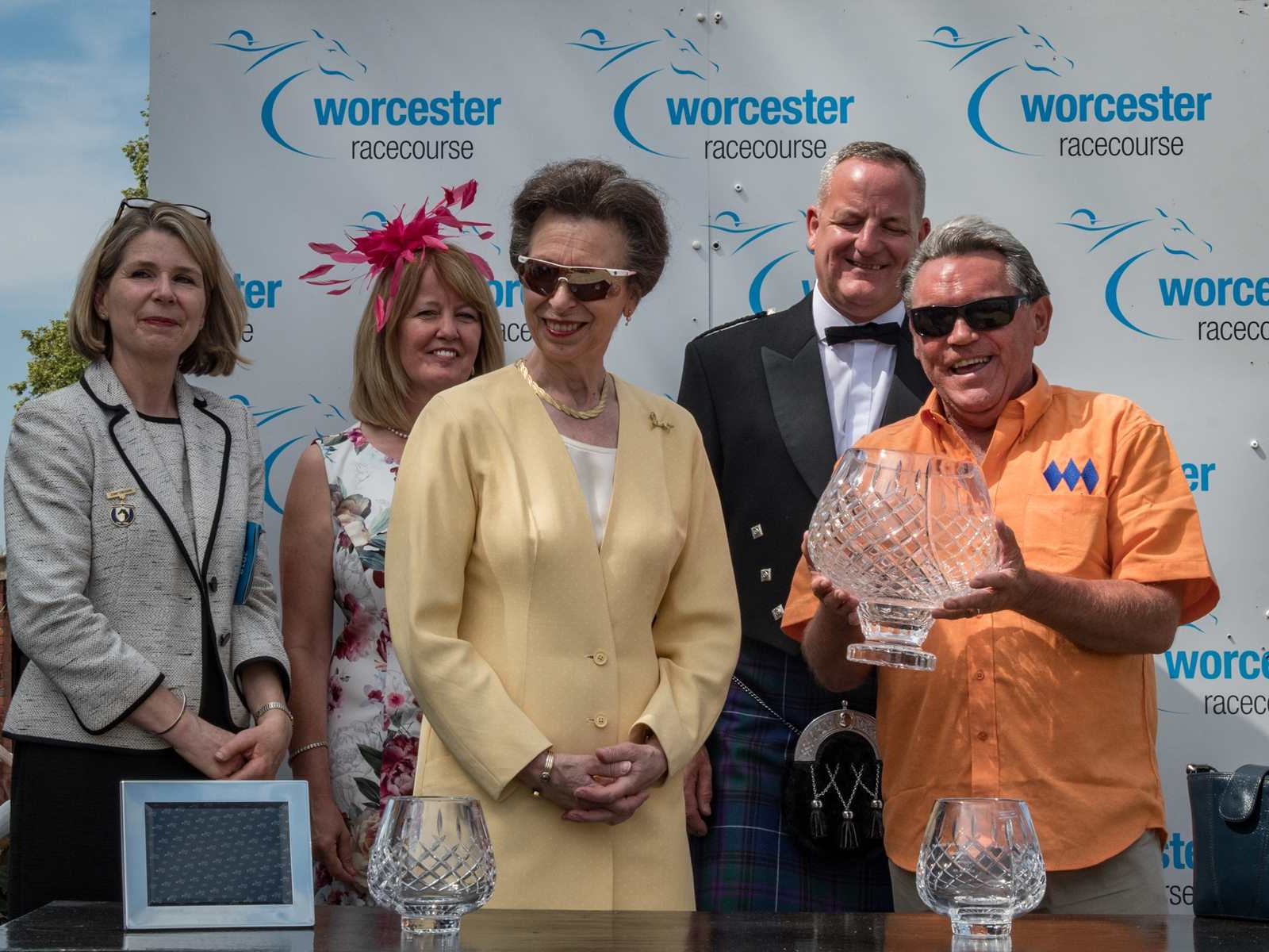 Bestwork's winning owner: Robert Aplin collecting his prize from Princess Anne
