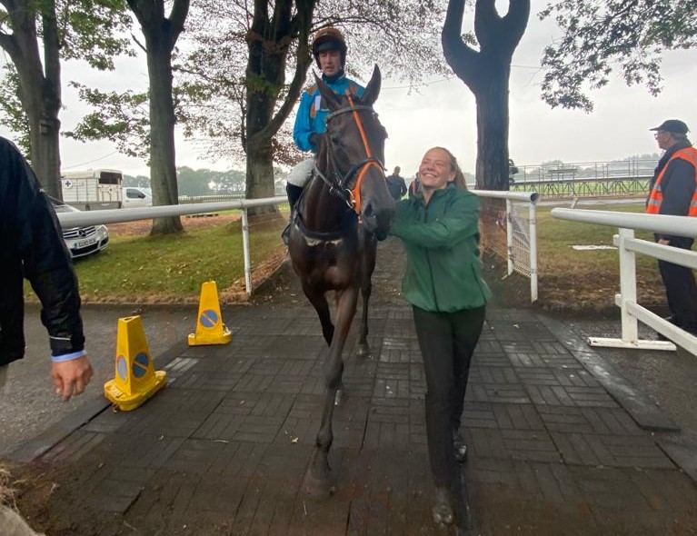 A delighted Brogan with her much loved Gala!