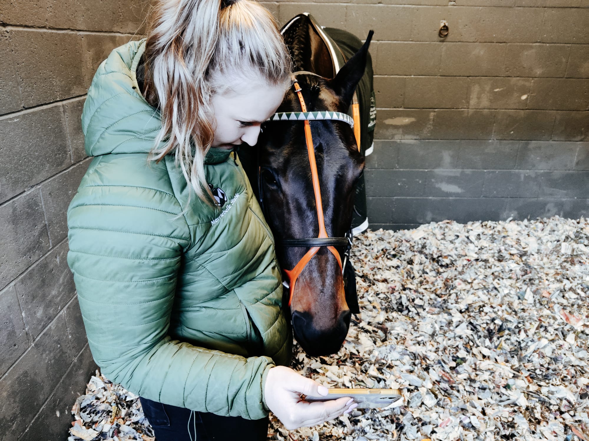 Moon King & Rachel watching the racing