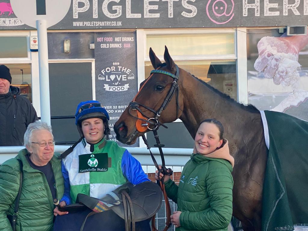 Zestful Hope in the winners enclosure with Happy Connections