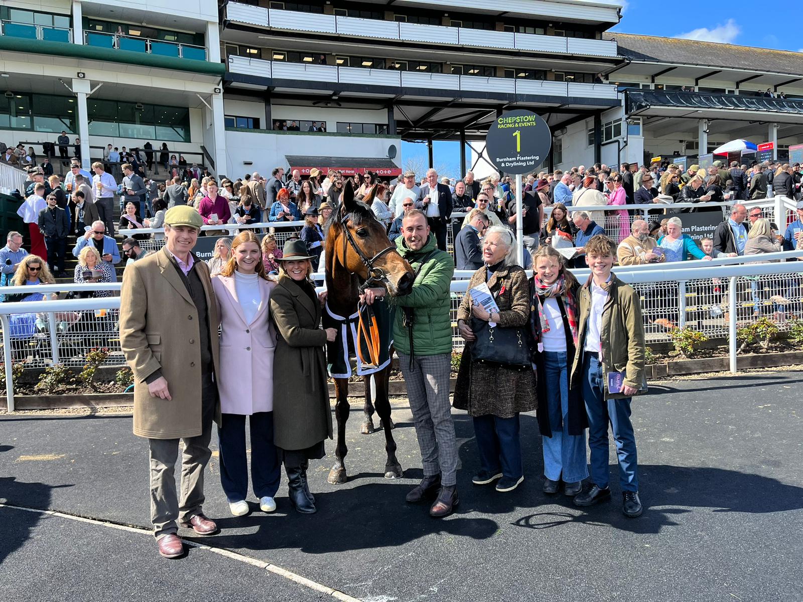 Happy Fox-Pitt scenes in the Chepstow winners enclosure!