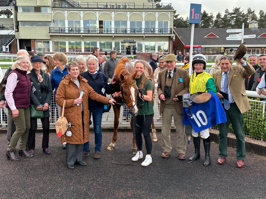 Happy scenes in the winners enclosure for Miss Applejack