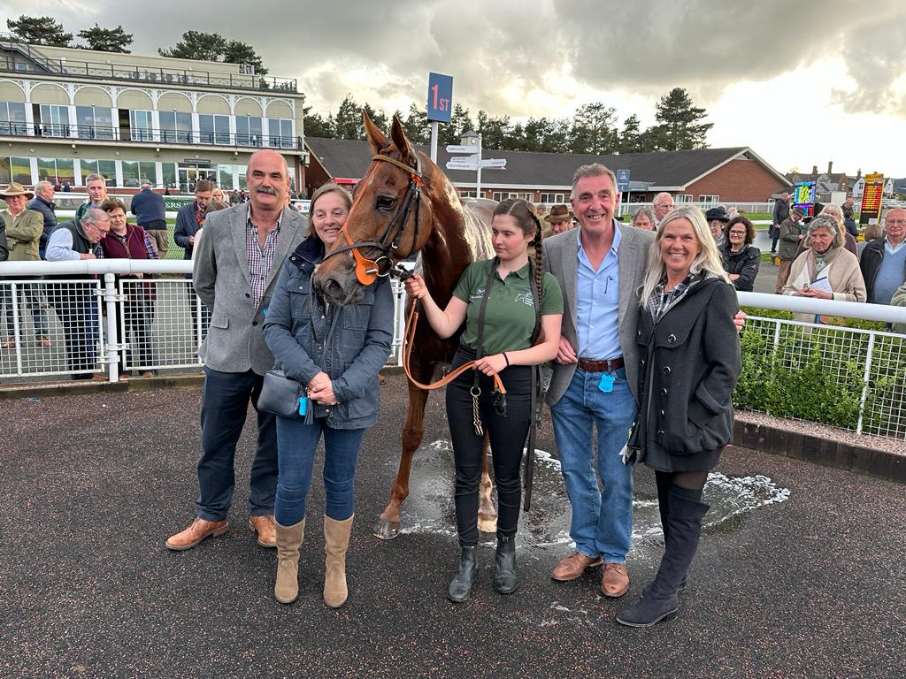 Ali very pleased with himself in the winners enclosure!