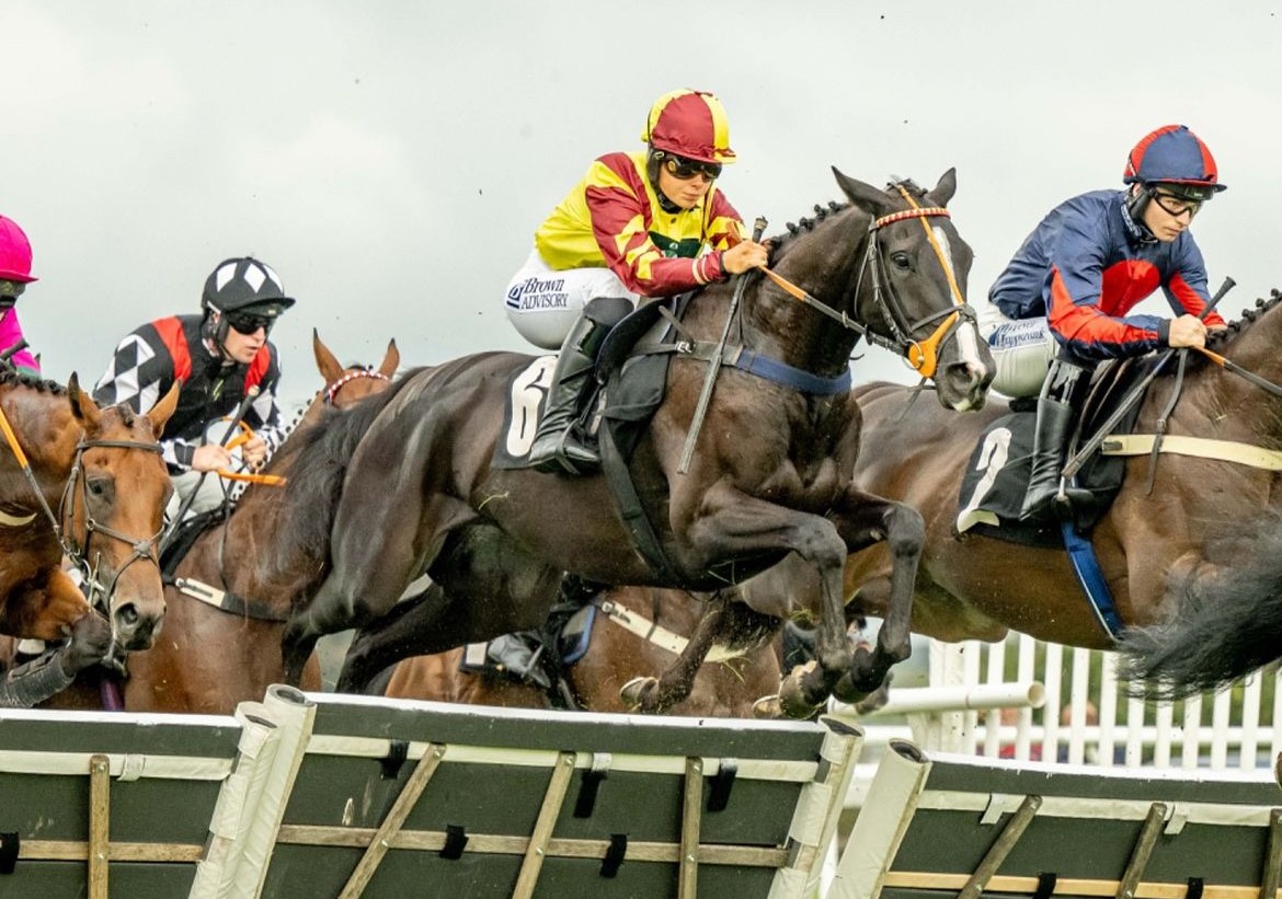 The Dark Edge jumping the last! 