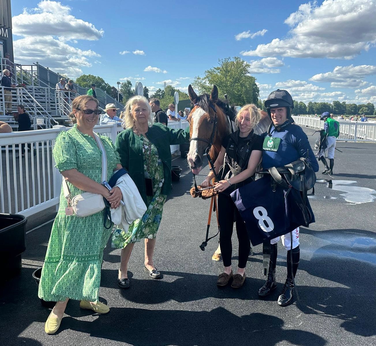 Red Panda at the winning post