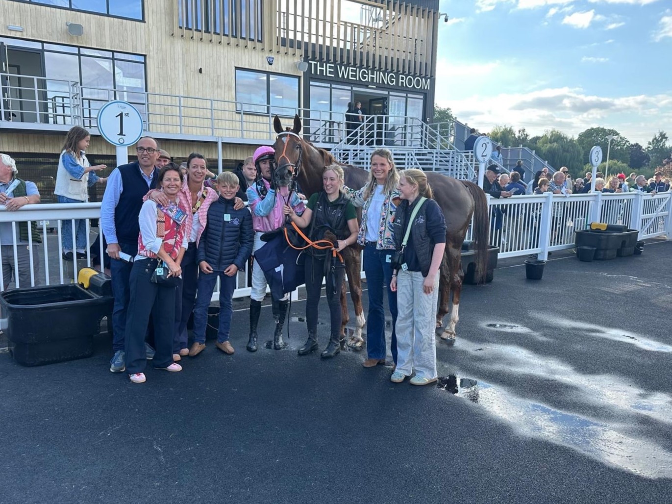 Almazhar and Arthurs Party in the winners enclosure 