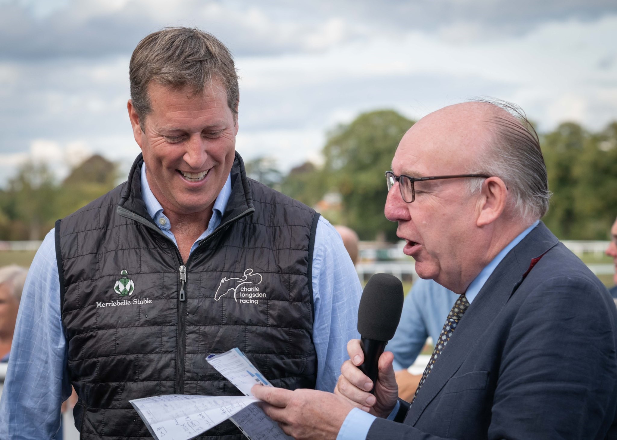 Charlie getting interviewed over the weekend