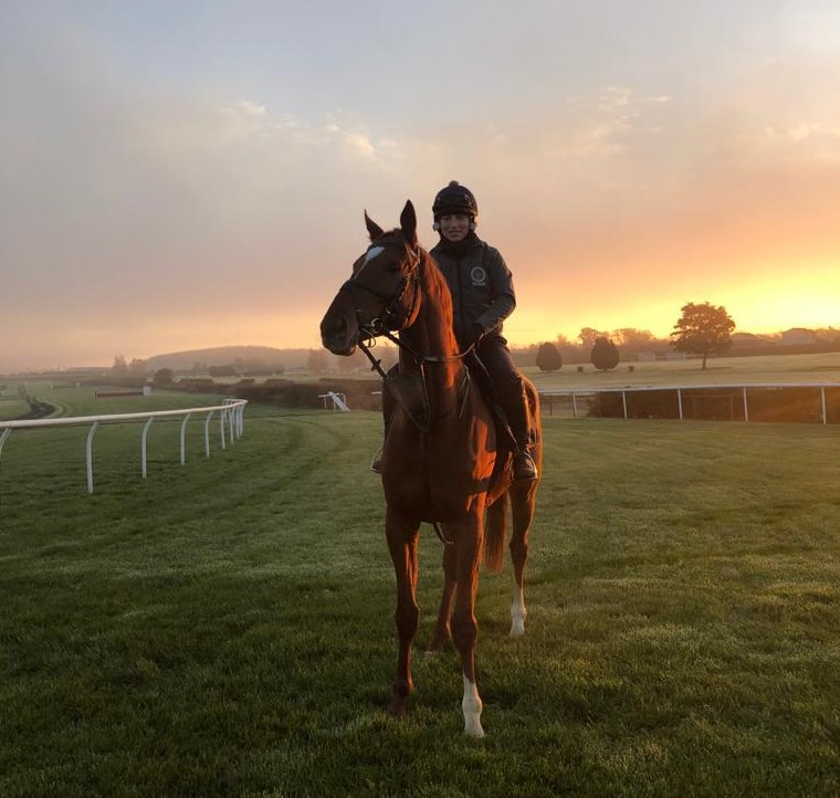 Almazhar Garde having a leg stretch before his run