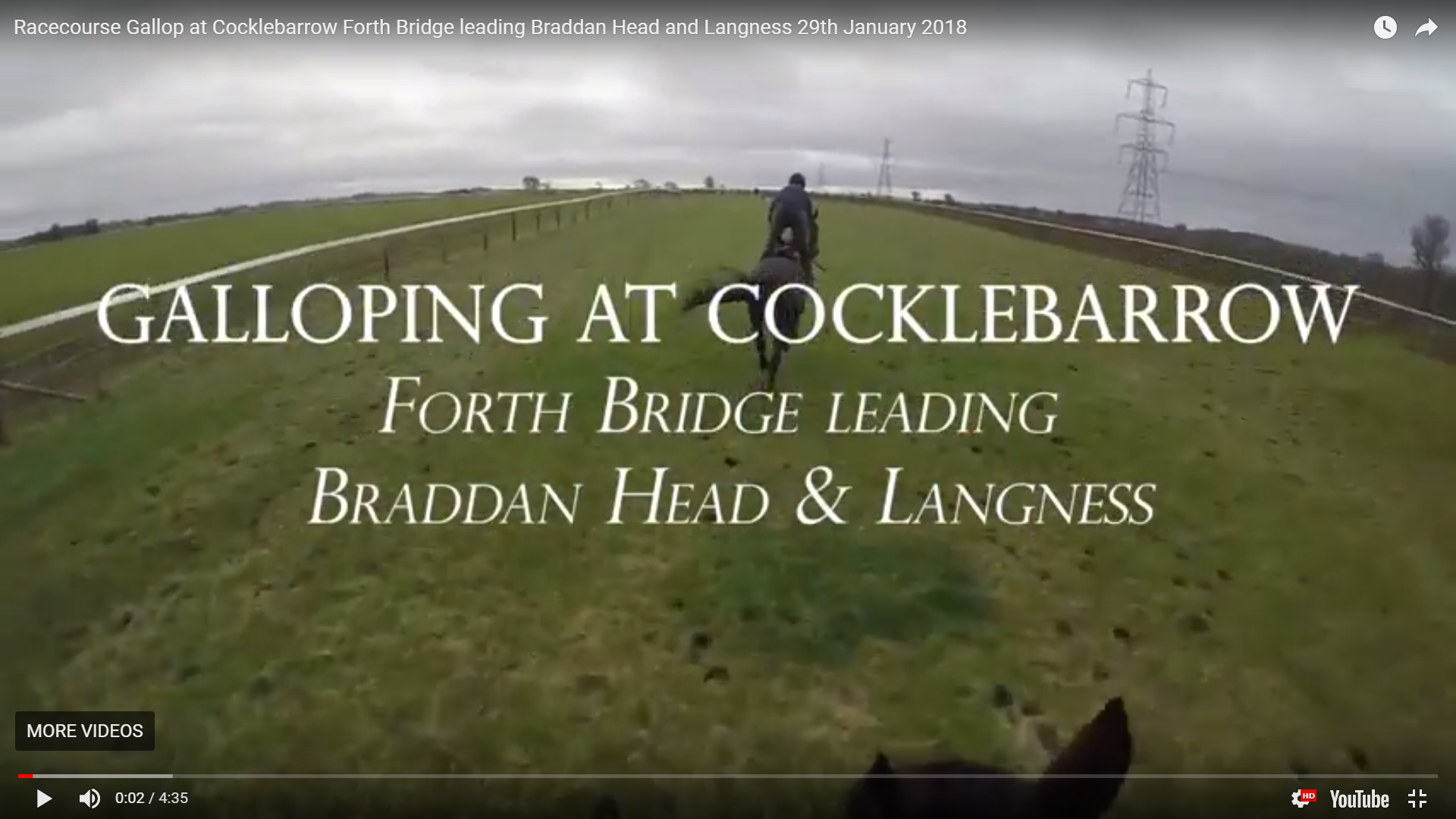 Racecourse Gallop at Cocklebarrow Forth Bridge leading Braddan Head and Langness 29th January 2018
