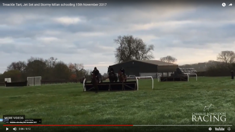 Treackle Tart, Jet Set and Stormy Milan schooling 15th November 2017