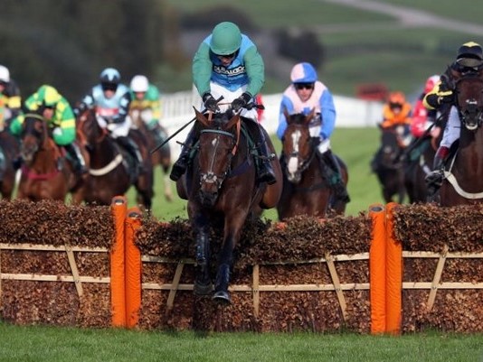 Midnight Shot winning at Cheltenham October meeting