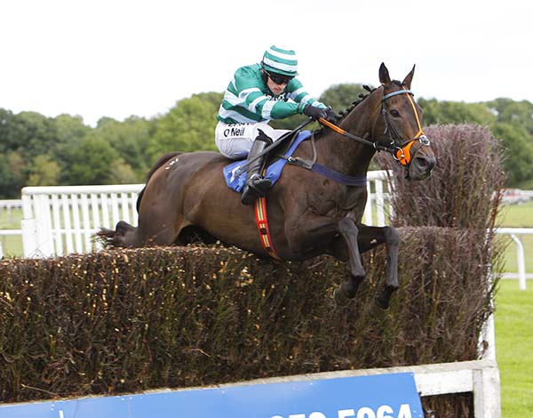 Western Miller and Johnny Burke sealing victory at the last fence