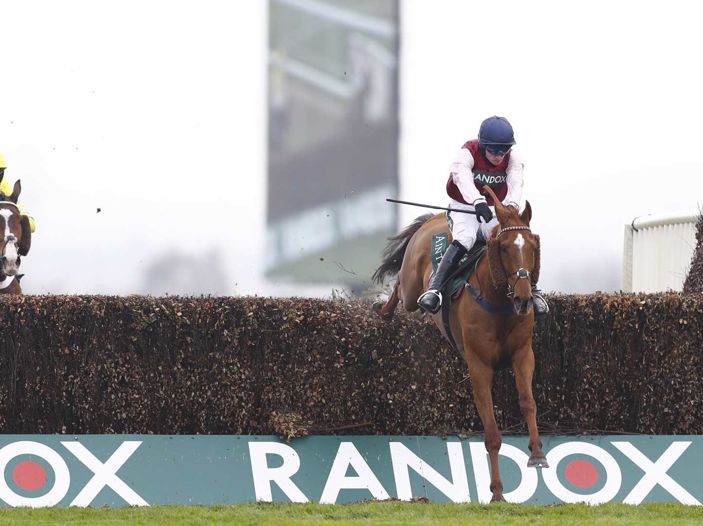 Bentelimar and Johnathan Burke winning the Zut Media Red Rum Handicap Chase